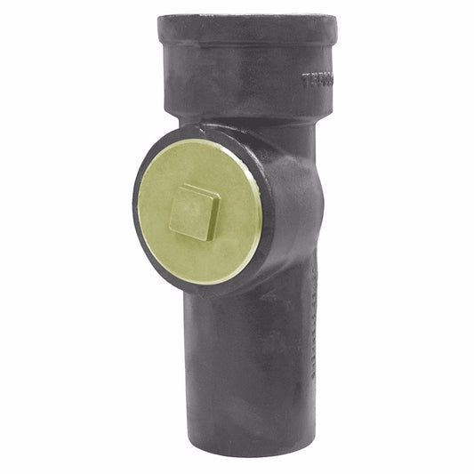 Jones Stephens T55013 3" x 3" Service Weight Test Tee with Plug - 12-1/2" Length