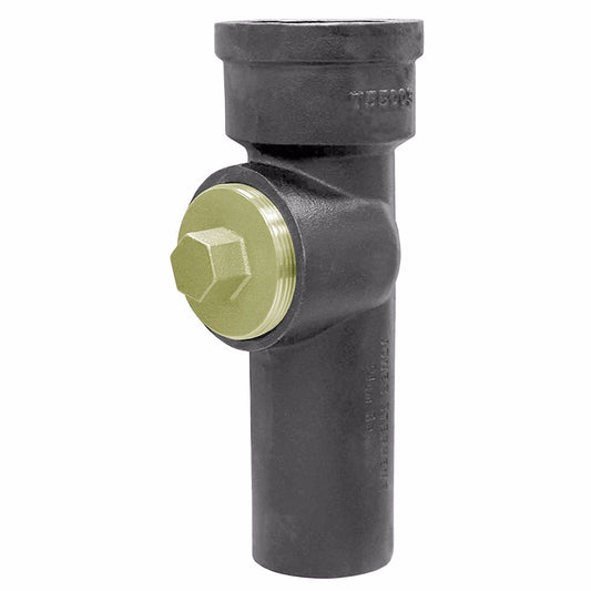 Jones Stephens T55044 4" x 4" Service Weight Test Tee with Heavy Plug - 13-7/8" Length