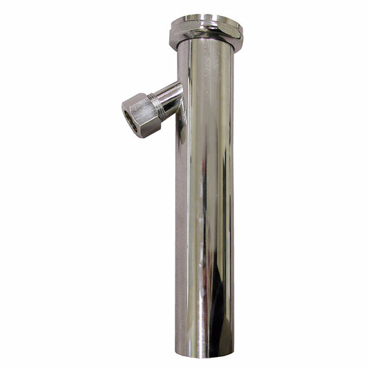 Jones Stephens T74011 1-1/2" x 8" Chrome Plated Trap Primer Tailpiece with Slip Joint Top Direct Connection