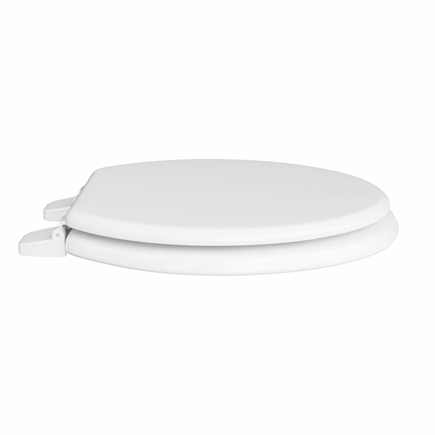 Jones Stephens U003WD00 White Deluxe Molded Wood Toilet Seat, Closed Front with Cover, Round