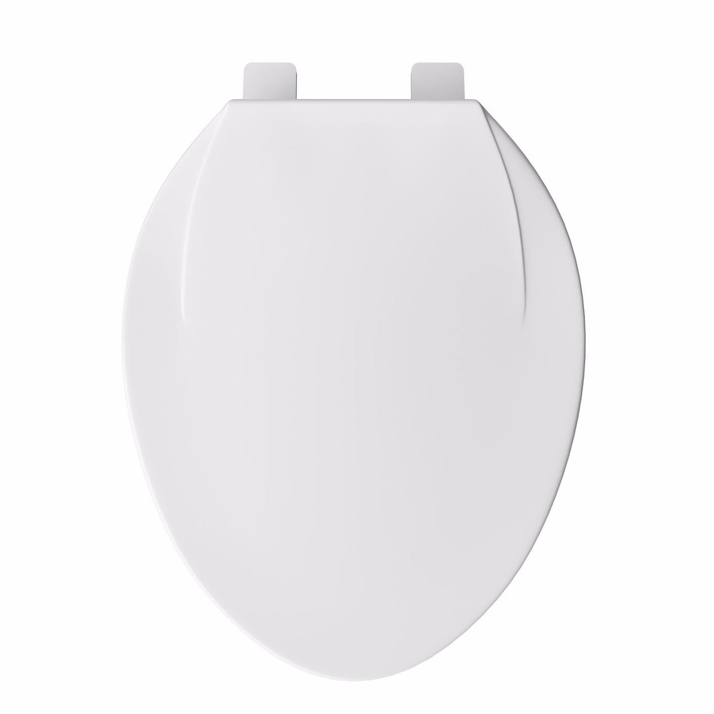 Jones Stephens U100600 White Plastic Utility Toilet Seat, Closed Front with Cover, Elongated