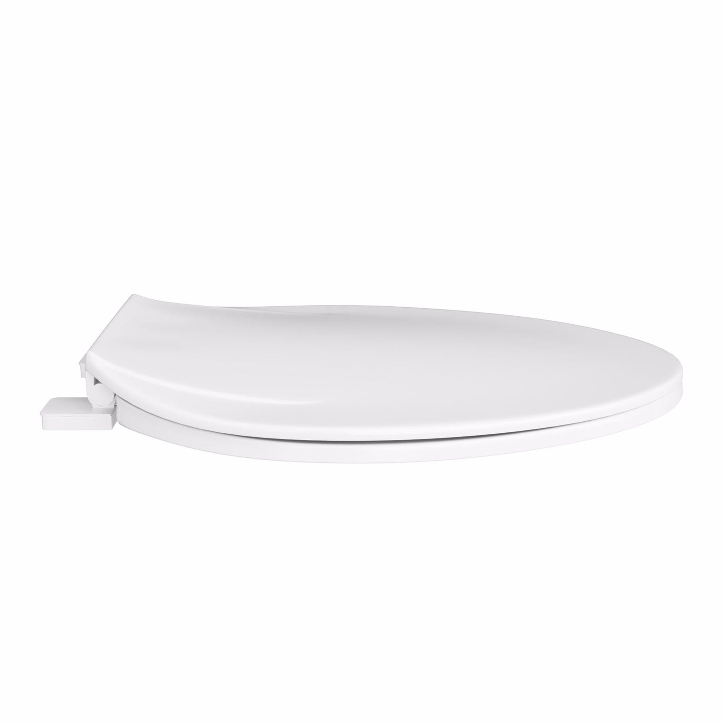 Jones Stephens U100600 White Plastic Utility Toilet Seat, Closed Front with Cover, Elongated