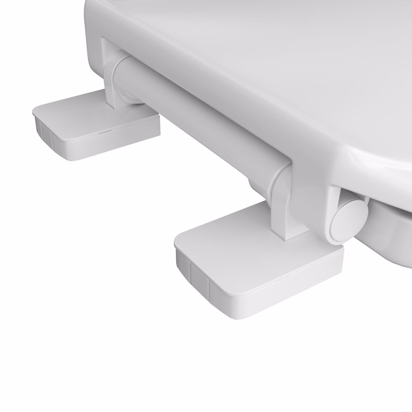 Jones Stephens U100600 White Plastic Utility Toilet Seat, Closed Front with Cover, Elongated