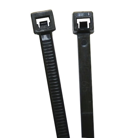 Jones Stephens J40117 11" 50 lb. UV Black Cable Ties, Bag of 100