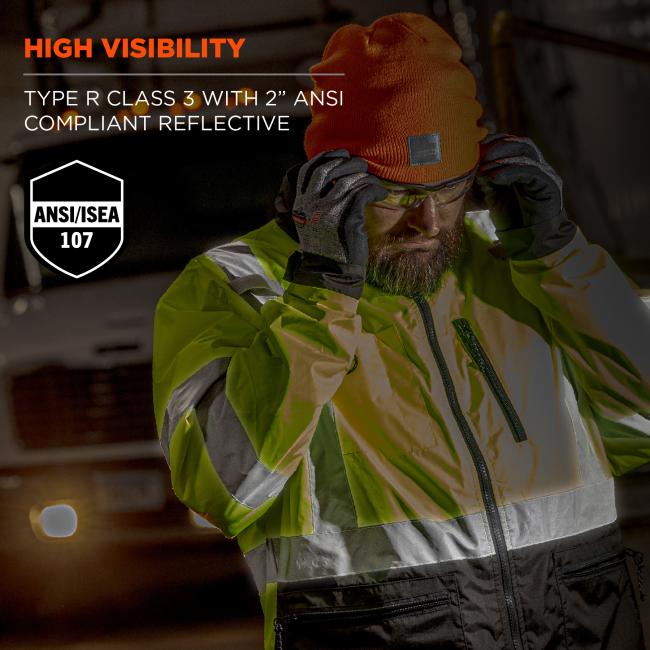 Ergodyne 23427 GloWear 8351 Hi-Vis Windbreaker Water-Resistant Jacket - Type R, Class 3