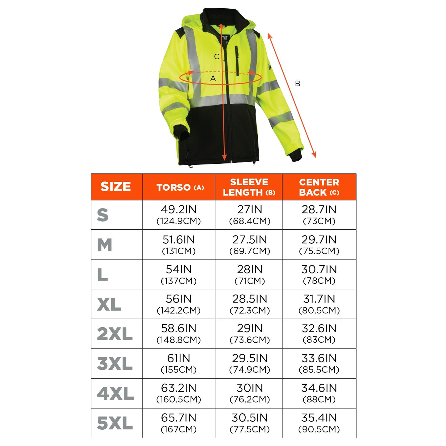 Ergodyne 23524 GloWear 8353 Hi-Vis Softshell Water-Resistant Jacket - Type R, Class 3