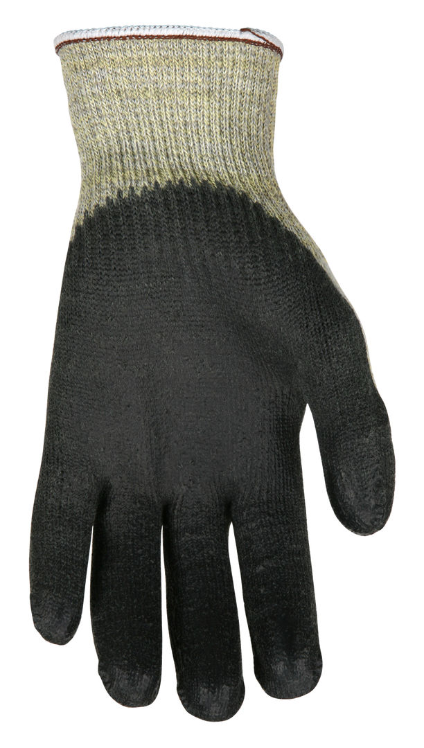 MCR Safety 93891PUS Yellow 10 Ga Plaited Shell Black PU Palm (1DZ)