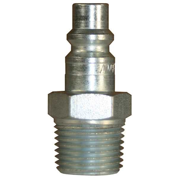 American Lube 23903-410 3/8" Capacity Industrial Interchange Air Connector, 1/2" NPT (M) Thread Size