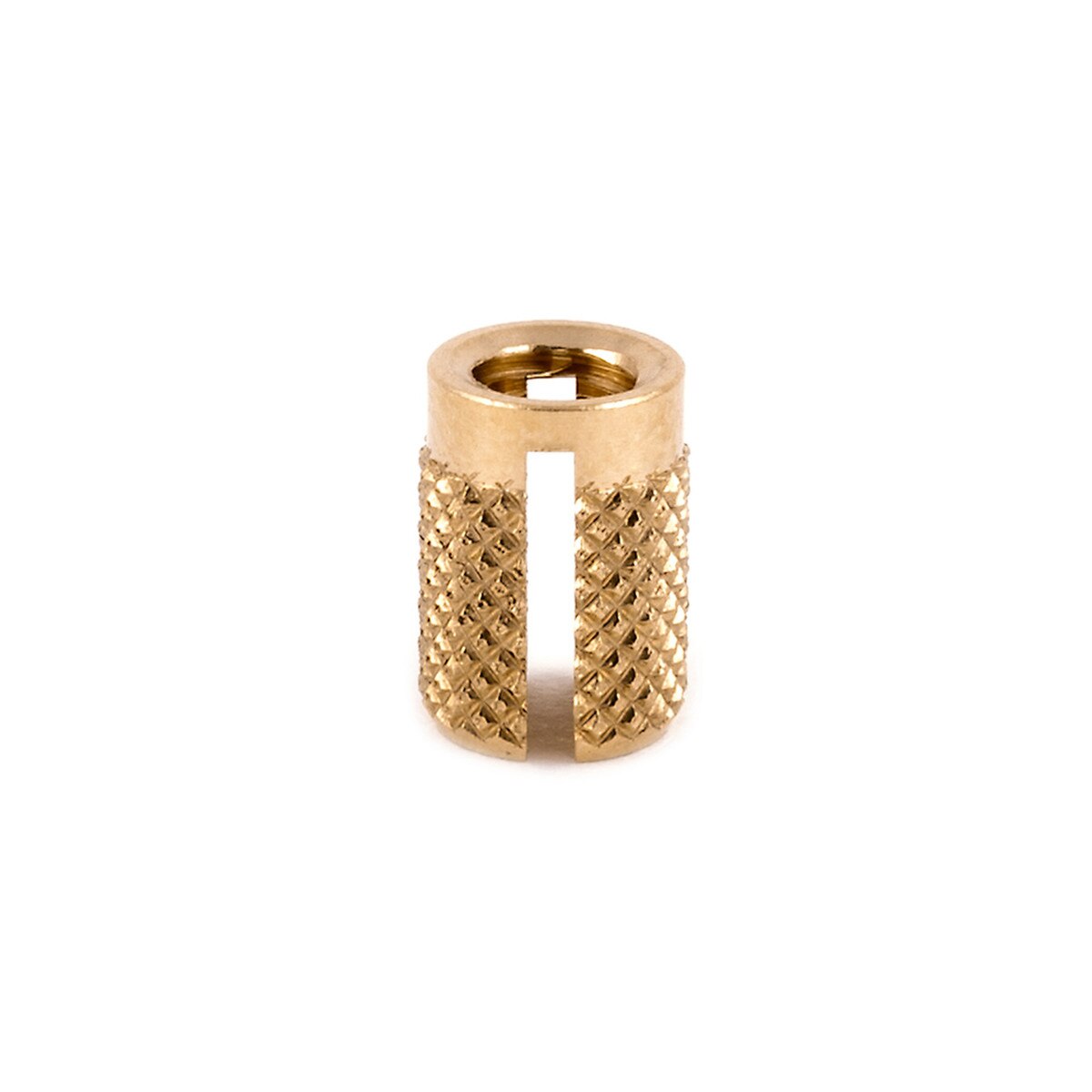 E-Z Press™ Threaded Insert for Plastic - Flush - Brass - M5-0.8 - .315" long (Pack of 25)