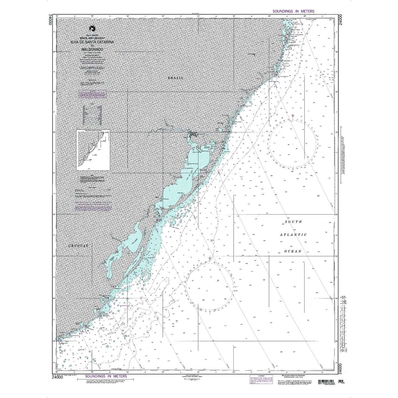 Paradise Clay NGA_24000 NGA Chart Ilha de Santa Catarina to Maldonado