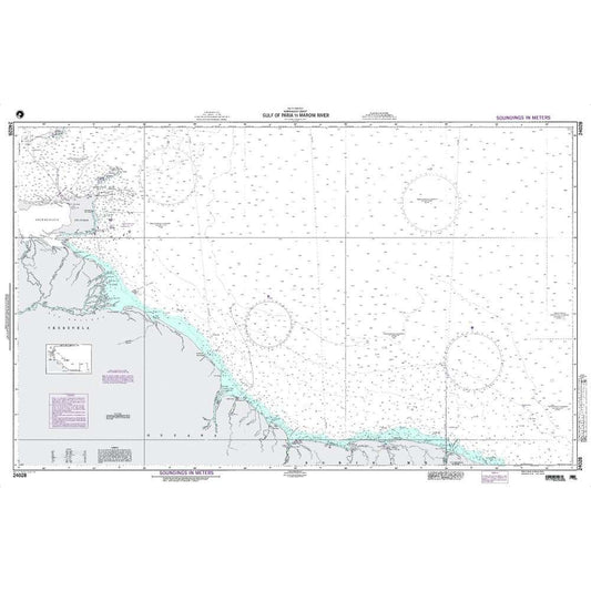 Paradise Clay NGA_24028 NGA Chart Gulf Of Paria to Maroni River