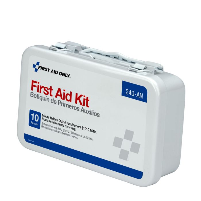 First Aid Only 240-AN 10 Unit First Aid Kit, Metal Case