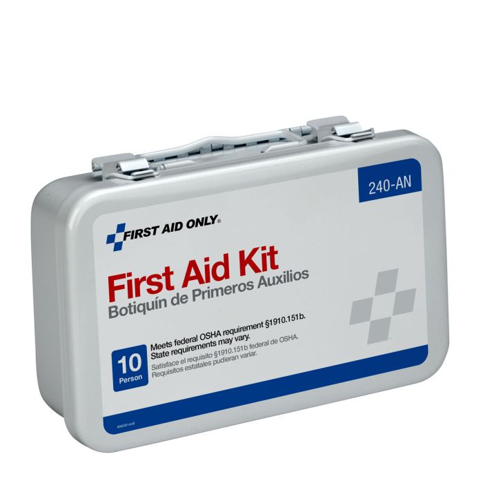 First Aid Only 240-AN 10 Unit First Aid Kit, Metal Case