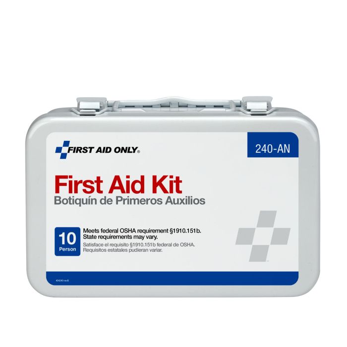 First Aid Only 240-AN 10 Unit First Aid Kit, Metal Case