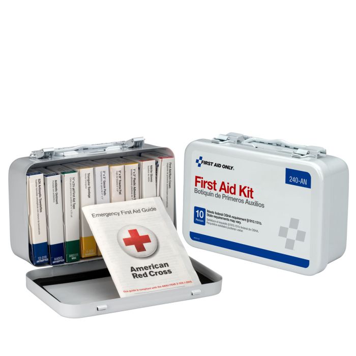 First Aid Only 240-AN 10 Unit First Aid Kit, Metal Case