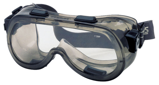 MCR Safety 2410 24 Series Safety Goggles with Clear Lens UV-AF Anti-Fog Coating Adjustable Elastic Strap (1 Pair)