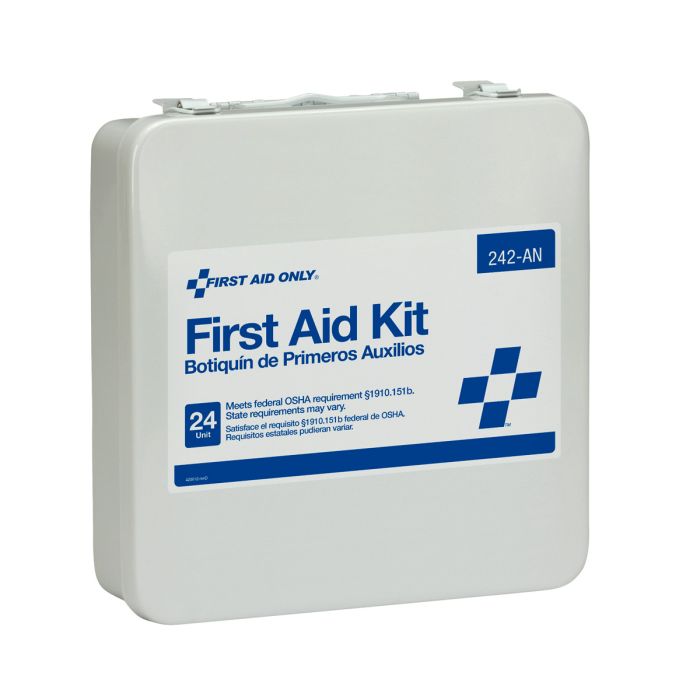 First Aid Only 242-AN 24 Unit First Aid Kit, Metal Case