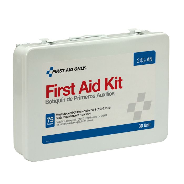 First Aid Only 243-AN 36 Unit First Aid Kit, Metal Case