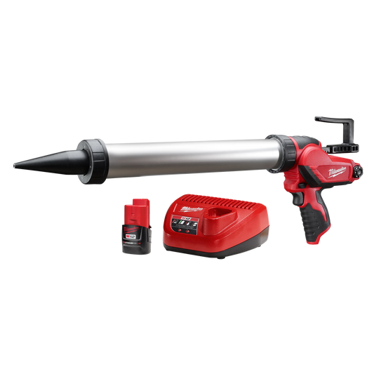 Milwaukee Tool 2442-21 M12™ 20oz. Aluminum Barrel Sausage Style Caulk and Adhesive Gun Kit, 1 ST