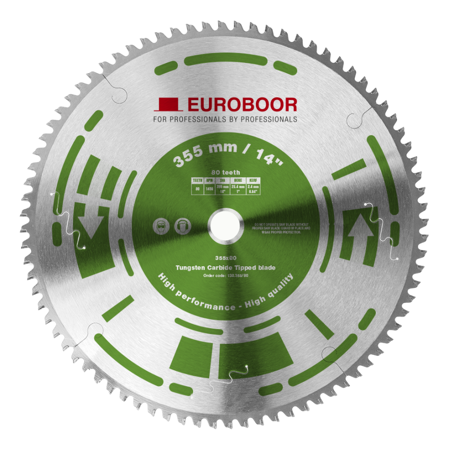 Euroboor 130.355/80 Saw Blade, D 355 Mm / 14 Inch, T 80.