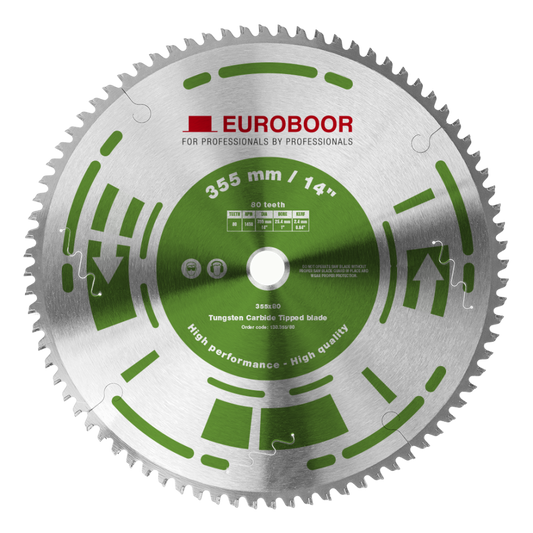 Euroboor 130.355/80 Saw Blade, D 355 Mm / 14 Inch, T 80.