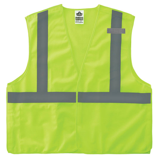 Ergodyne 24542 GloWear 8215BA-S Breakaway Mesh Hi-Vis Safety Vest - Type R, Class 2, Economy, Single Size S (Lime)