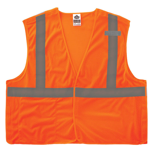 Ergodyne 24551 GloWear 8215BA-S Breakaway Mesh Hi-Vis Safety Vest - Type R, Class 2, Economy, Single Size XS (Orange)