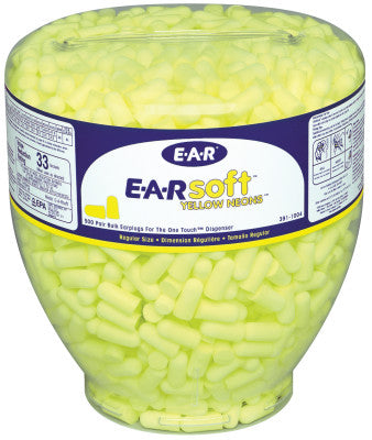 Ear 391-1004 E-A-Rsoft Yellow Neon Blast Regular Refill (500 PR)