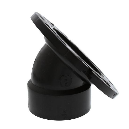 Jones Stephens C55143 3" x 4" ABS 45° Closet Flange with Plastic Ring