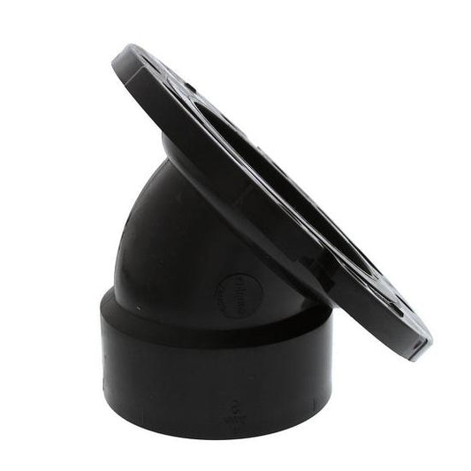 Jones Stephens C55143 3" x 4" ABS 45° Closet Flange with Plastic Ring