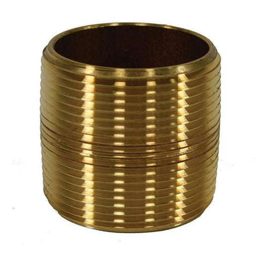 Jones Stephens N28000 1-1/2" x Close Red Brass Pipe Nipple, Bag of 5