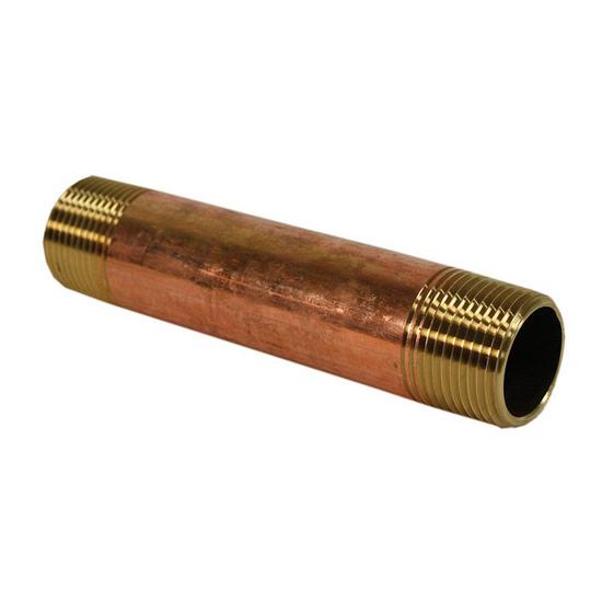Jones Stephens N24001 3/4" x 1-1/2" Red Brass Pipe Nipple, Bag of 5