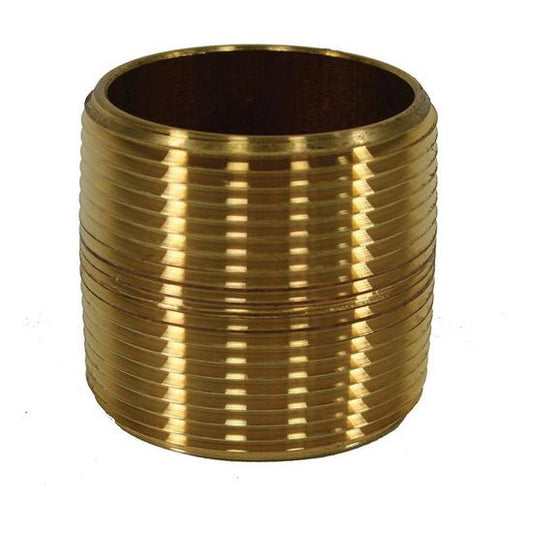 Jones Stephens N29000 2" x Close Red Brass Pipe Nipple, Bag of 5