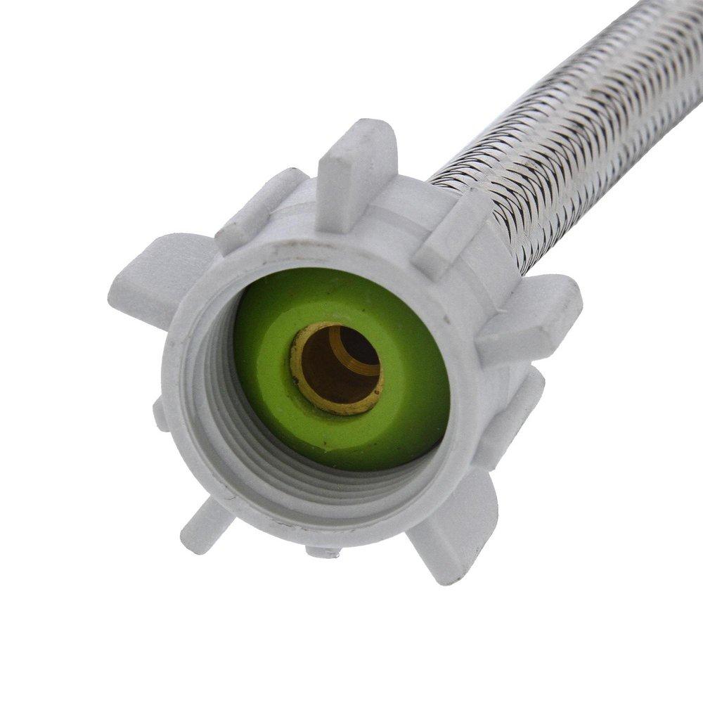 Jones Stephens S04217 3/8" Compression x 7/8" BC x 12” Braided Stainless Steel Toilet Connector
