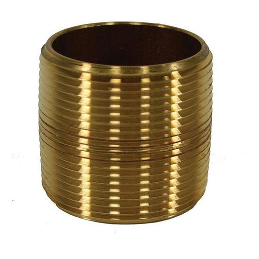 Jones Stephens N27000 1-1/4" x Close Red Brass Pipe Nipple, Bag of 5