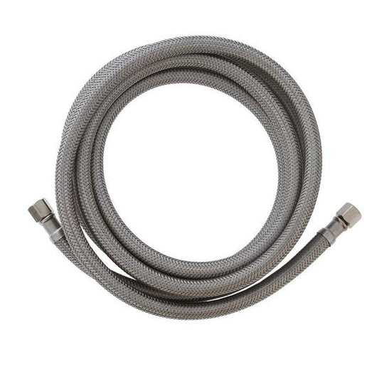 Jones Stephens S04232 1/4" Compression x 1/4" Compression x 84” Braided Stainless Steel Ice Maker Connector