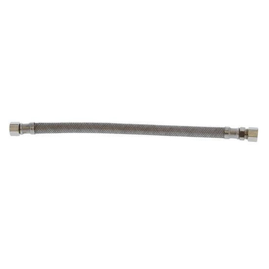 Jones Stephens S04240 3/8" OD x 3/8" Compression x 12” Braided Stainless Steel Delta® Style Faucet Connector