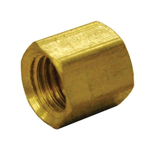 Jones Stephens C74014 1/4" Brass Compression Nut, Carton of 10