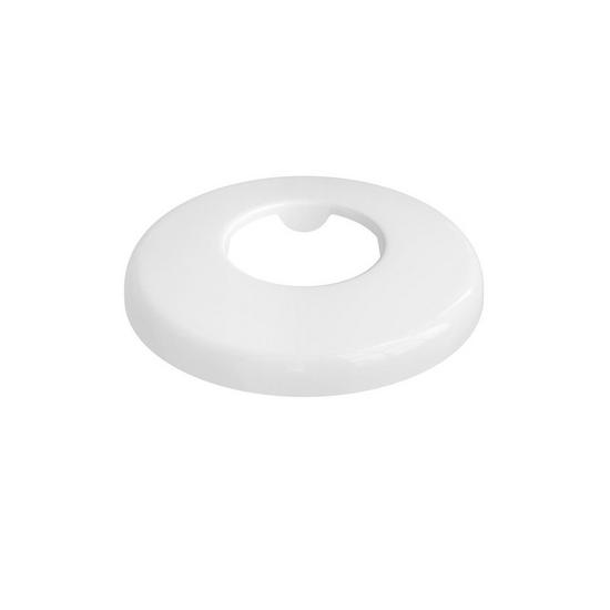 Jones Stephens E16075 3/4" IPS White Plastic Shallow Escutcheon, Bag of 50