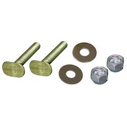 Jones Stephens C02013 50 Pairs of 5/16" x 1-3/4" Brass Plated Closet Bolts with Zinc Plated Round Washers and Acorn Nuts, Bagged in Pairs