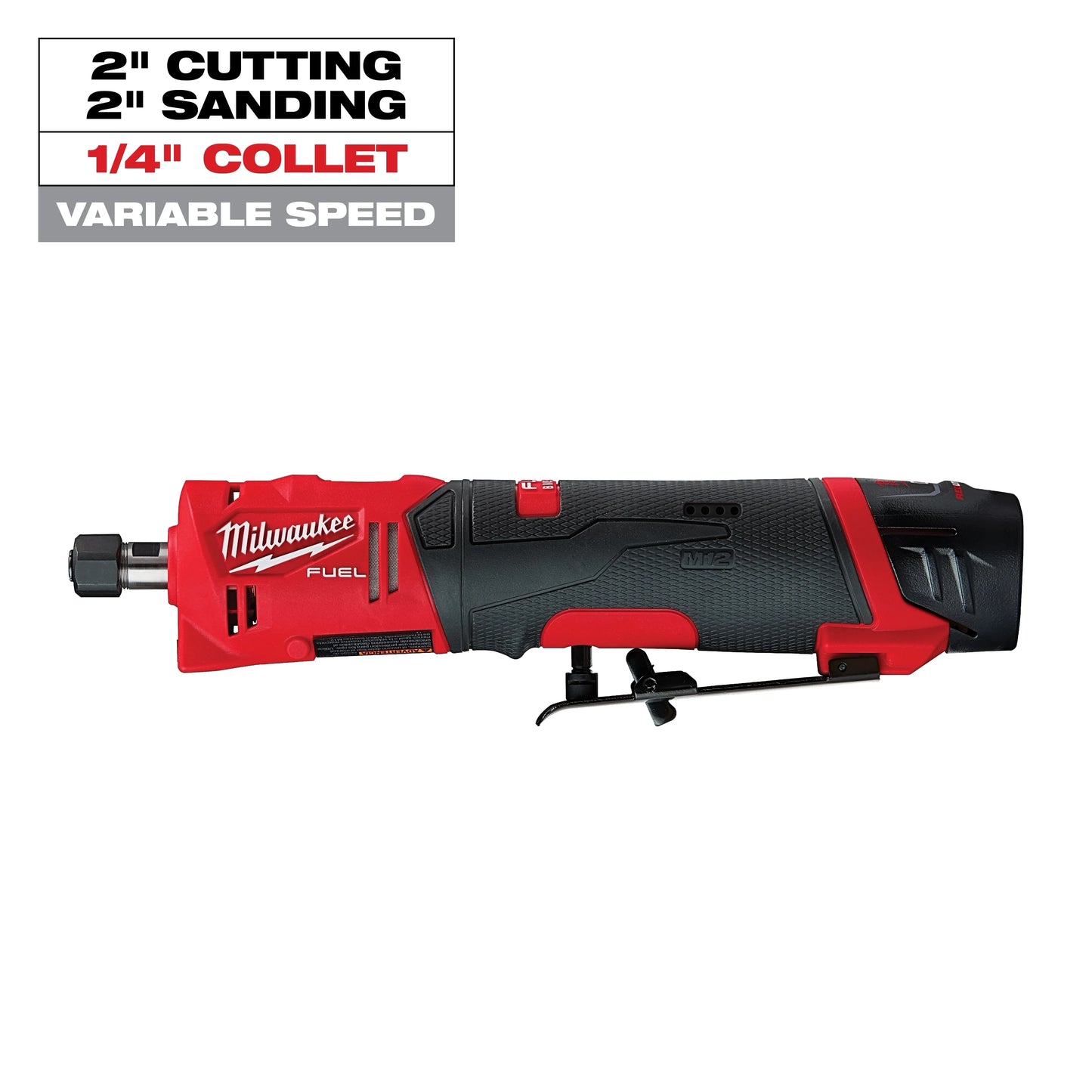 Milwaukee Tool 2486-22 M12 FUEL 1/4" Straight Die Grinder Kit, 1 KT