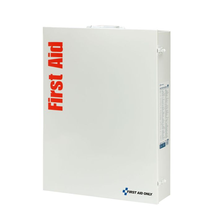 First Aid Only 249-O/P 5 Shelf industrial station, 1718 piece, metal cabinet w/ pocket liner