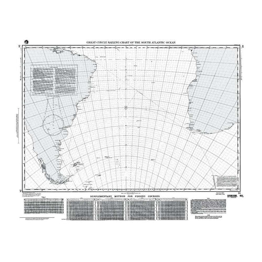 Paradise Clay NGA_24 NGA Great Circle Sailing Chart of South America