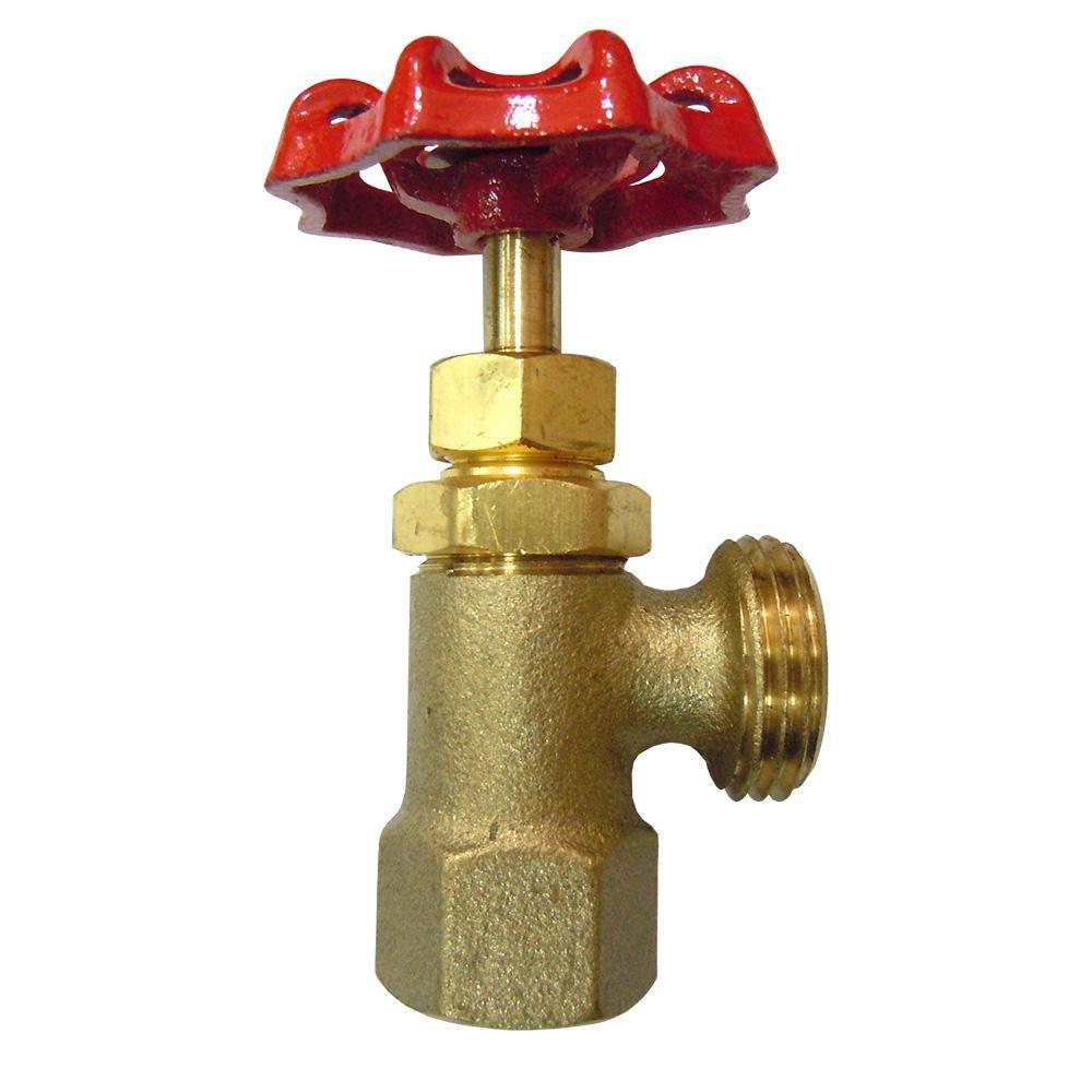 Jones Stephens B67322 1/2" FIP x 3/4" MHT Brass Boiler Drain Valve