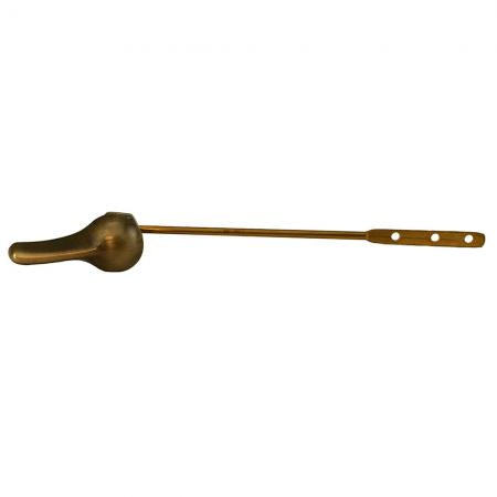 Jones Stephens T01004 Antique Brass Decorative Tank Trip Lever 8" Brass Plated Arm with Metal Spud and Nut