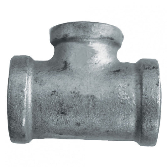 Jones Stephens G4600107 3/4" x 1/2" Galvanized Iron Reducing Tee, Banded