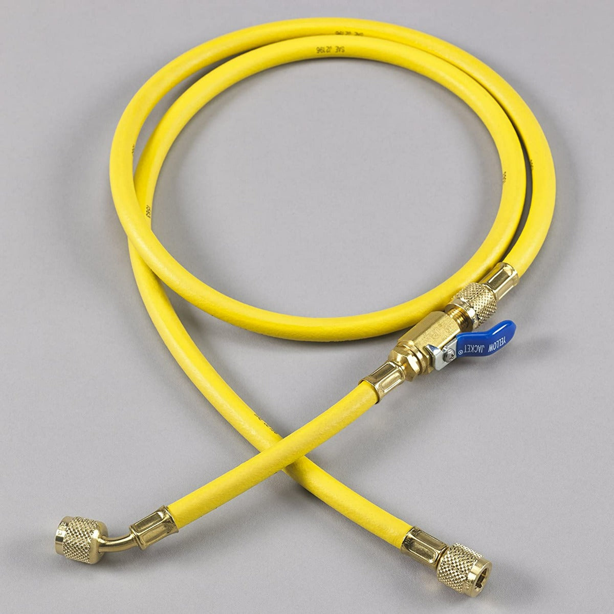 Yellow Jacket 25096 96", Yellow, PLUS II 1/4" hose with FlexFlow valve