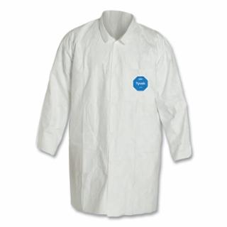 DUPONT TY212S-XL Xl Tyvek Lab Coat Snap Front 2 Pockets (30 EA)
