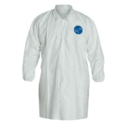 Dupont TY211S-2XL Tyvek Lab Coat Snap Front Elastic Wrists (30 EA)