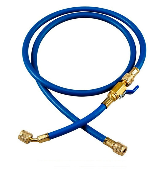 Yellow Jacket 25296 96", Blue, PLUS II 1/4" hose with FlexFlow valve